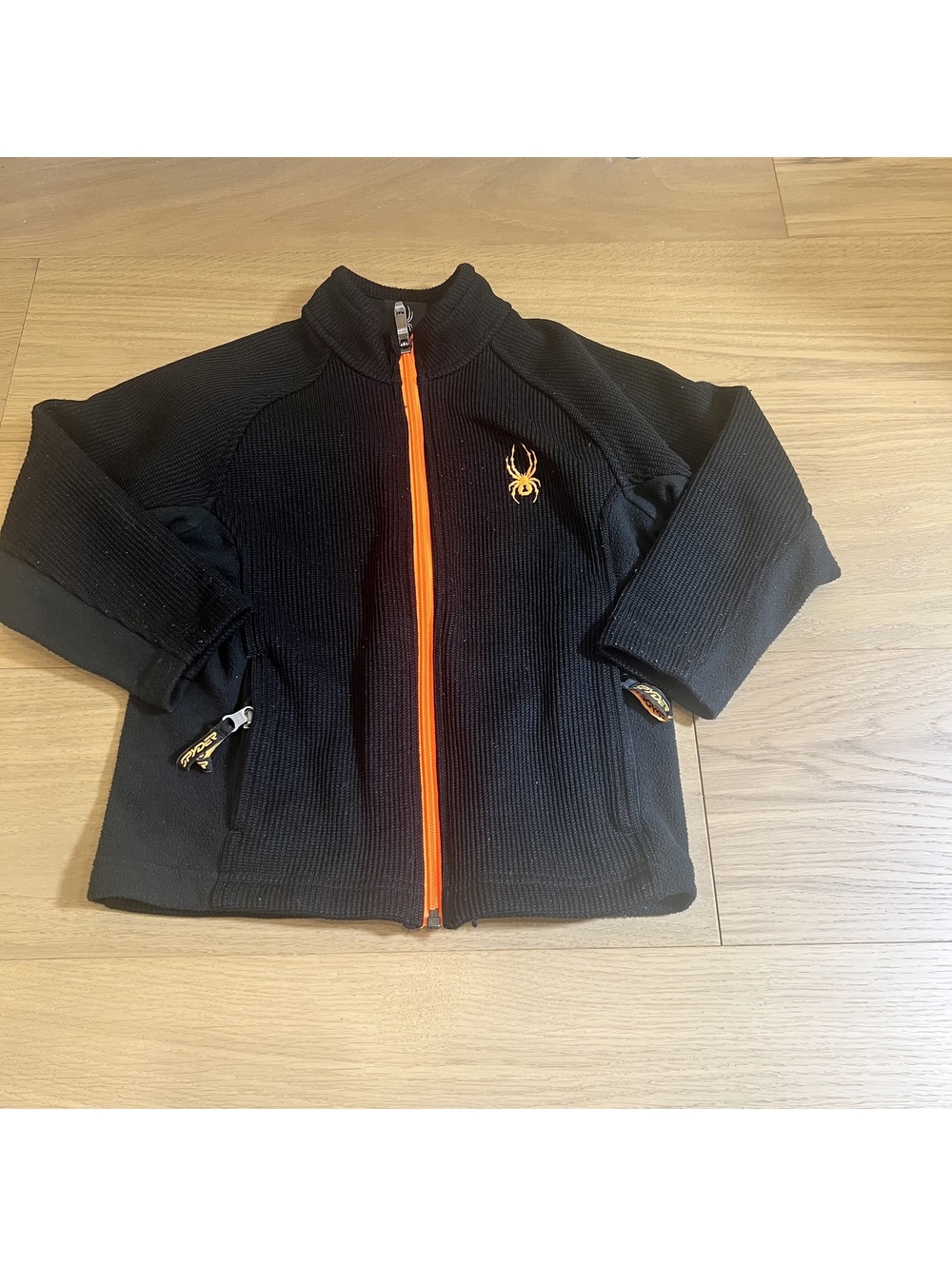 Spyder Youth Black Full-Zip Sweater – Size 6